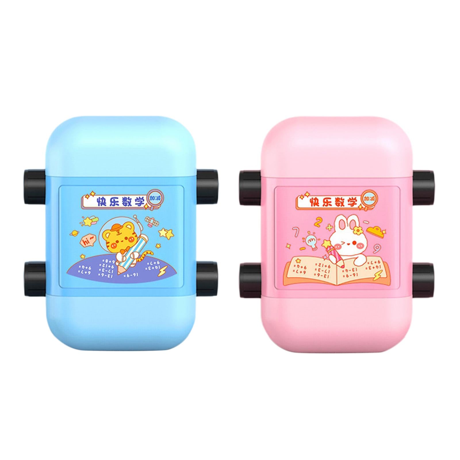 Roller Digital Teaching Stamp Rotational Design for Students Children Kids Pink