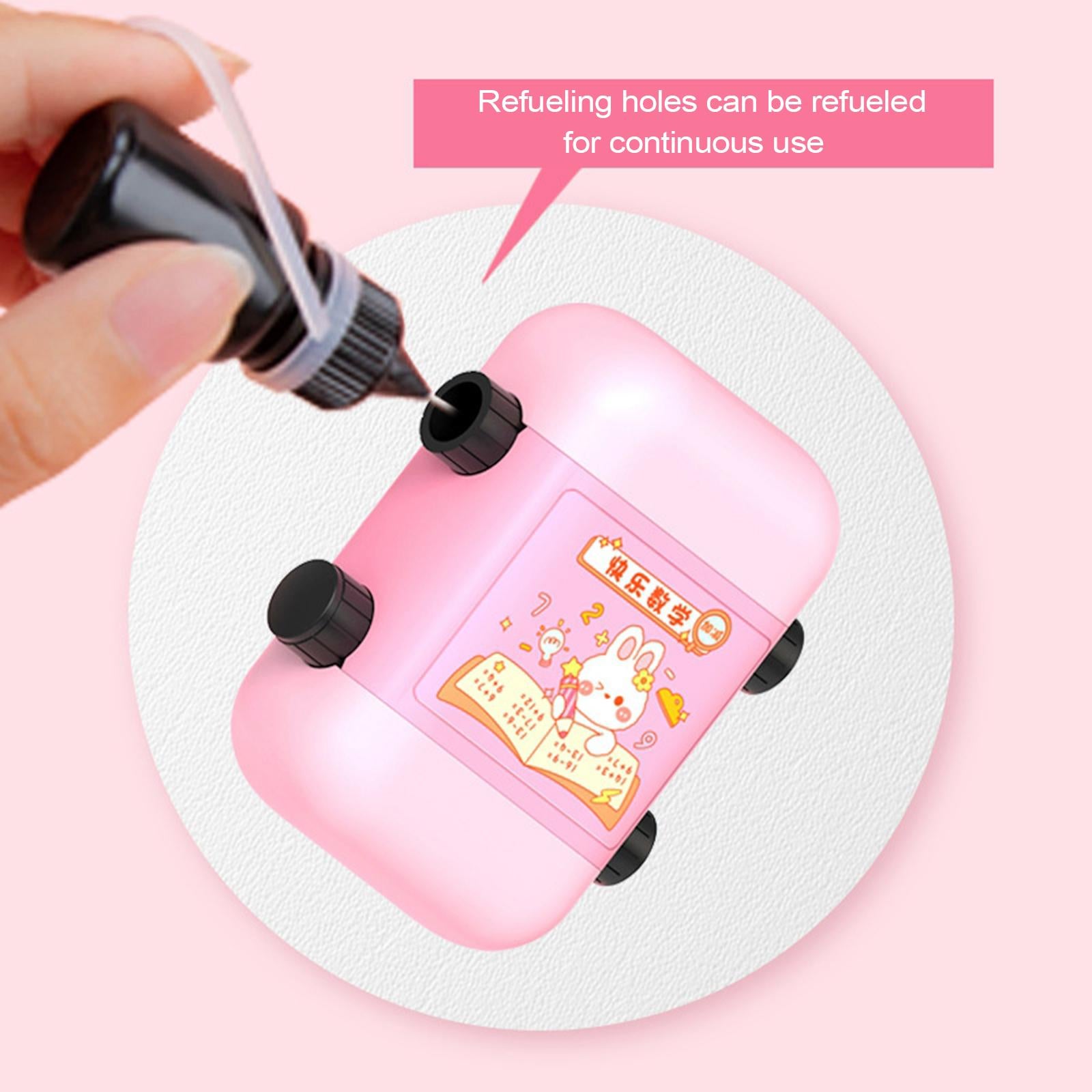Roller Digital Teaching Stamp Rotational Design for Students Children Kids Blue