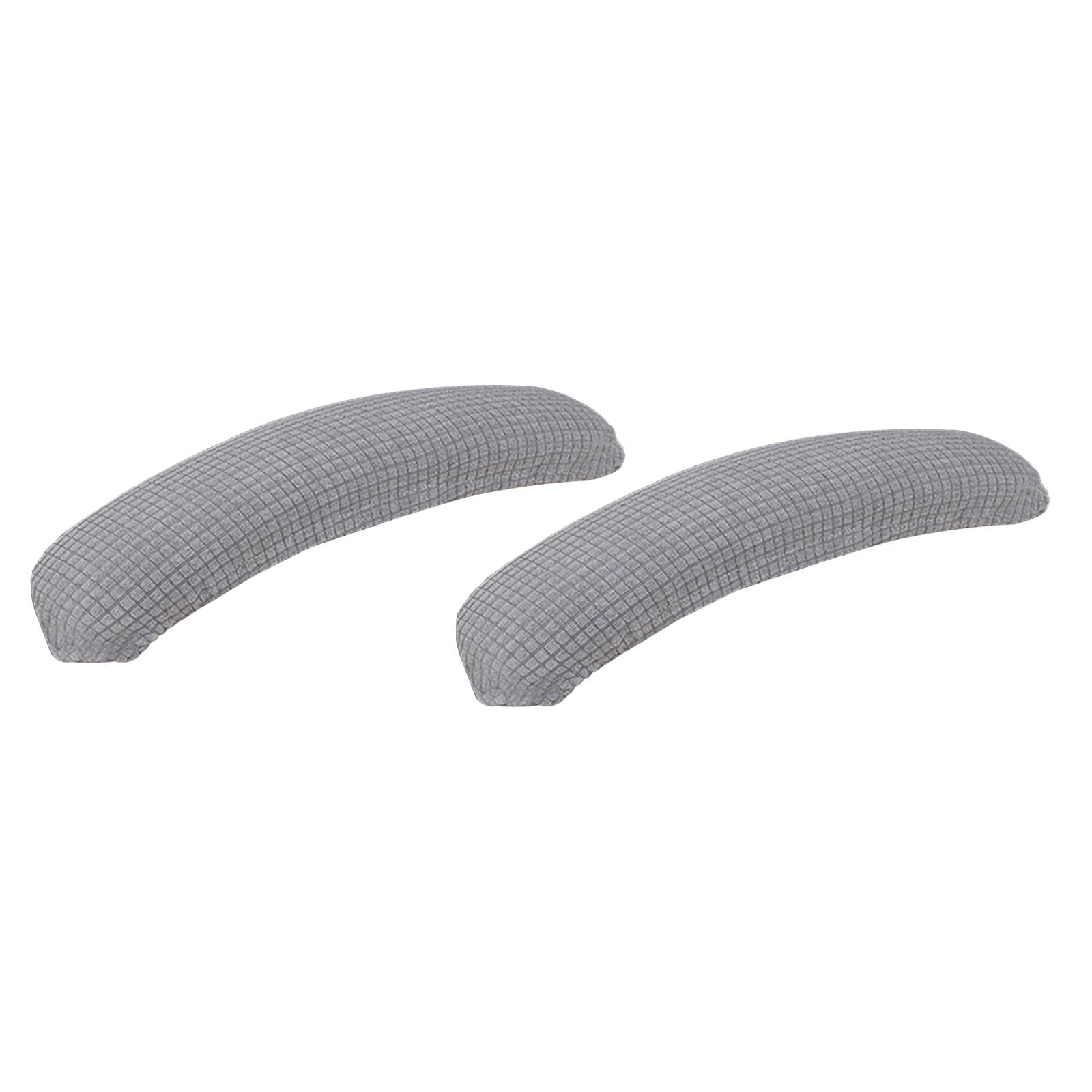 2Pcs Gaming Chair Arm Rest Pads Dustproof Removable for home Light Grey