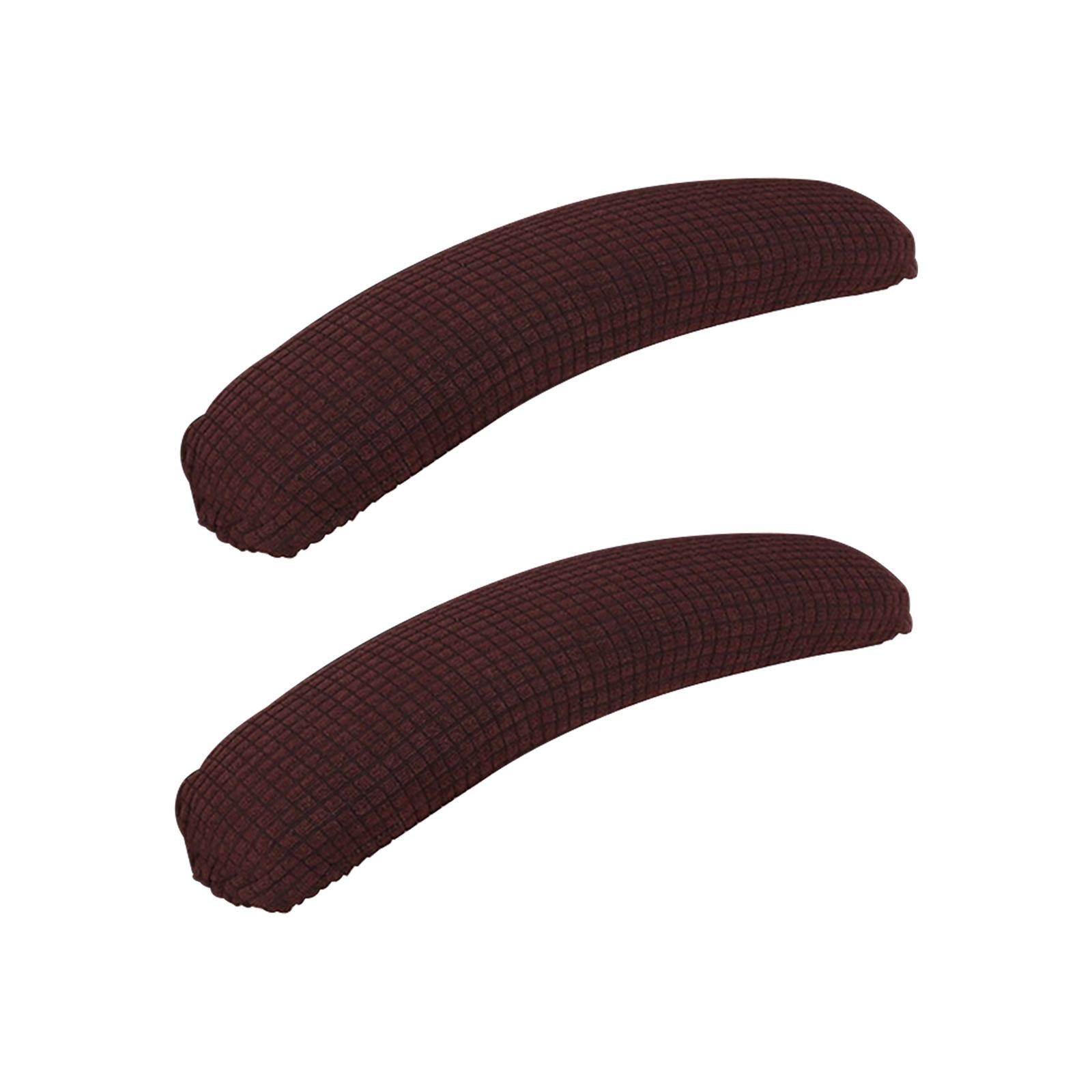 2Pcs Gaming Chair Arm Rest Pads Dustproof Removable for home Brown