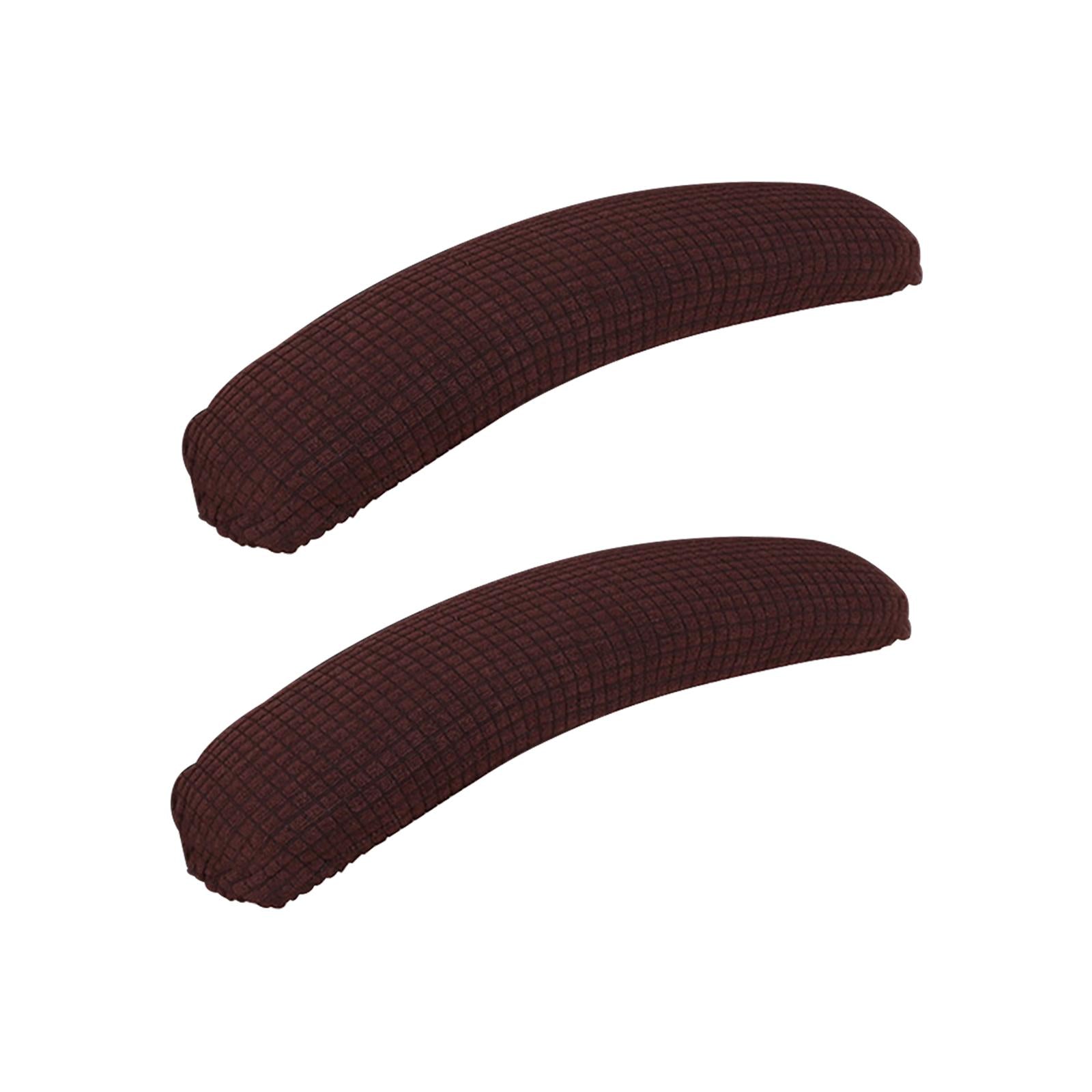 2Pcs Gaming Chair Arm Rest Pads Dustproof Removable for home Brown