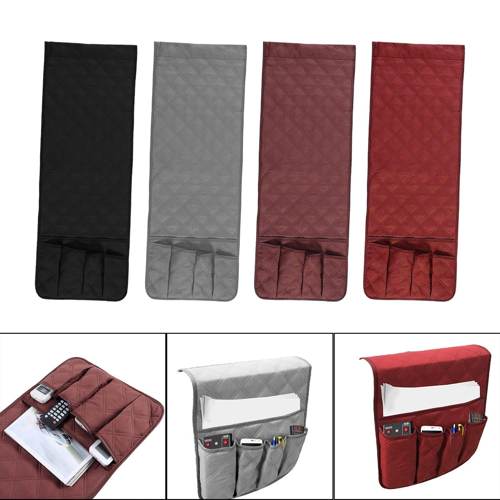 Non Slip Sofa Armrest Organizer Armchair Caddy for Couch Living Room Sofa Black