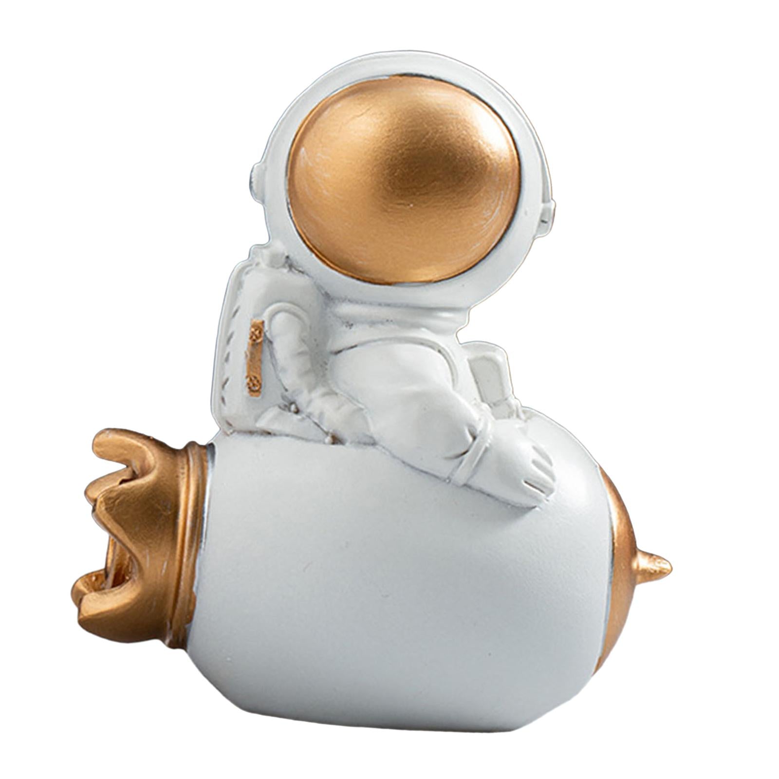 Spaceman Figurine Educational Themed Art for Themed Party Decor Housewarming Sitting Rocket