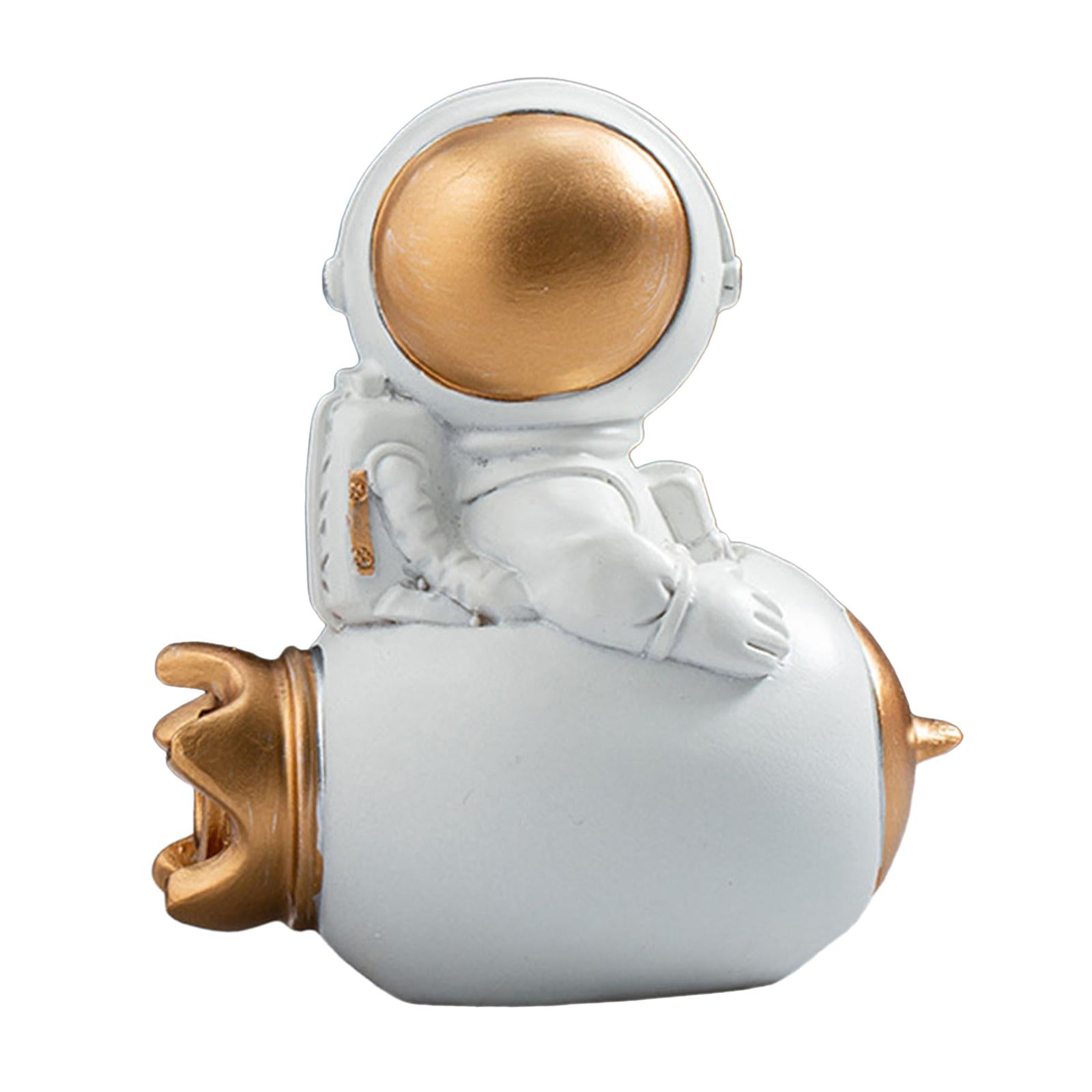 Spaceman Figurine Educational Themed Art for Themed Party Decor Housewarming Sitting Rocket