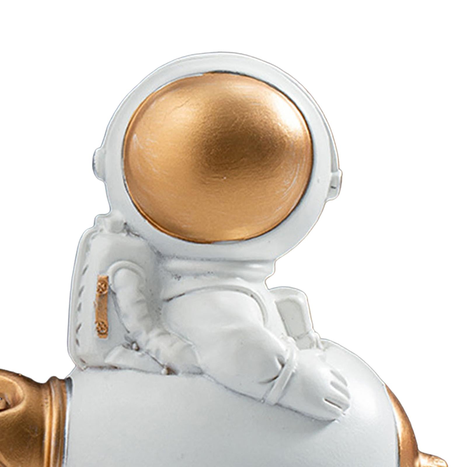 Spaceman Figurine Educational Themed Art for Themed Party Decor Housewarming Sitting Rocket