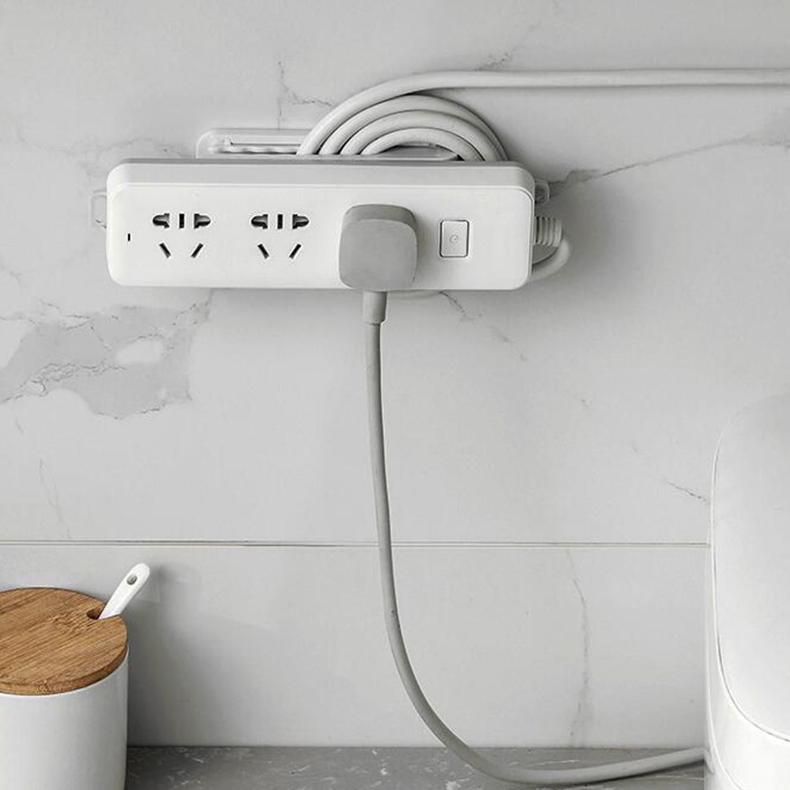 Socket Fixer Cable Management Organizer Self Adhesived office Household White