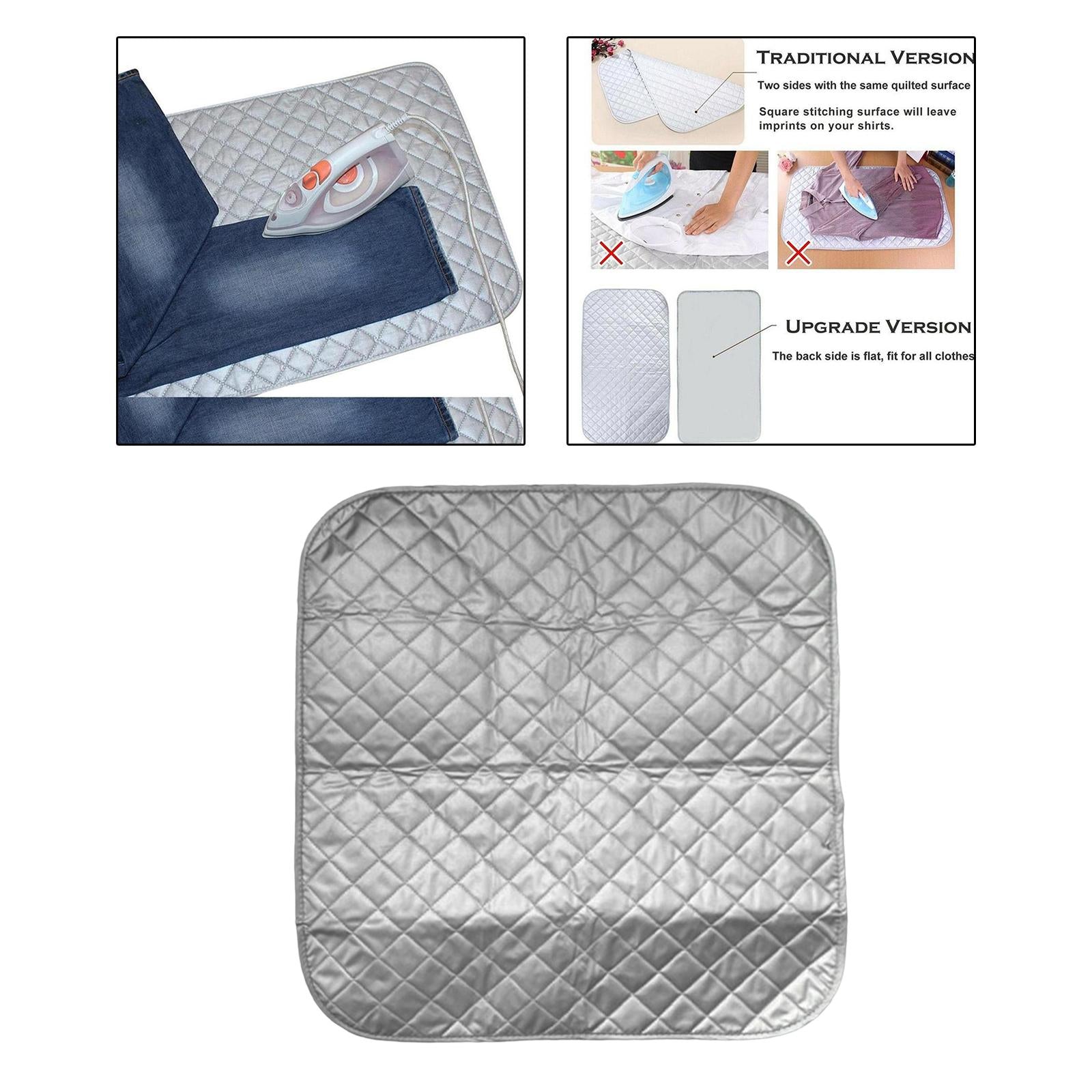 Ironing Mat Heat Resistant for Bed Dryer Ironing Board No Magnet Square