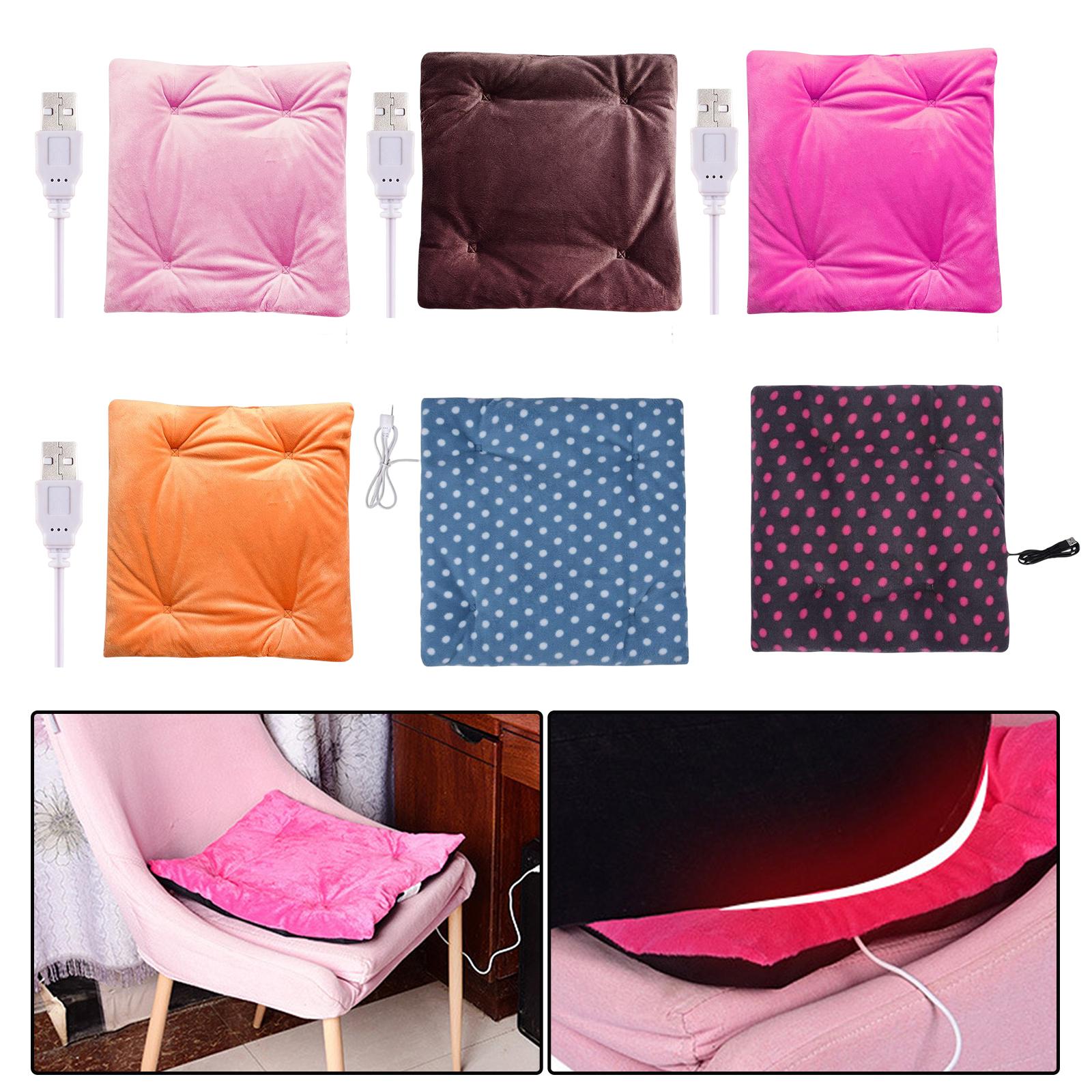 Electric Heating Pad Comfortable USB Warm for Car Bedroom  Pink