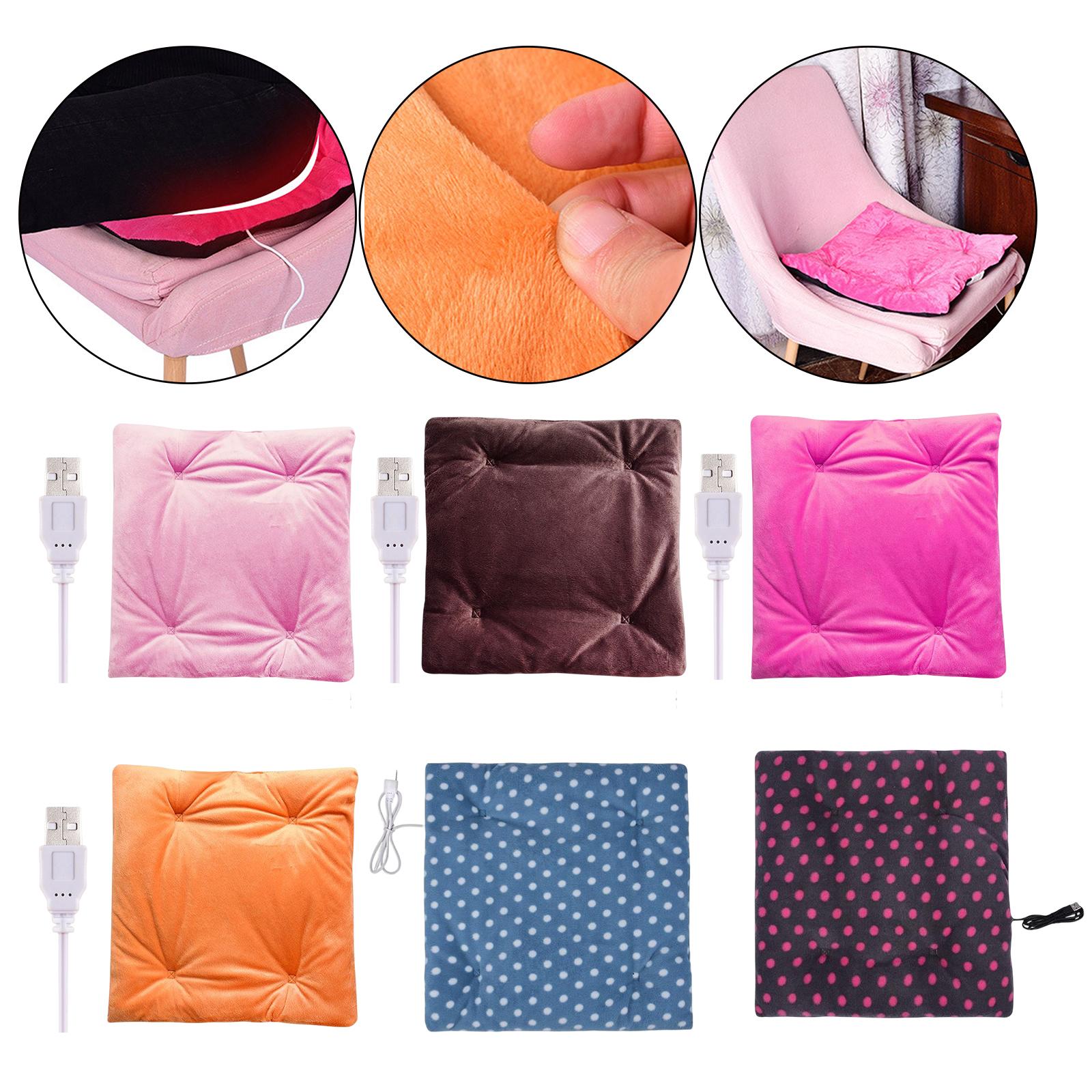 Electric Heating Pad Comfortable USB Warm for Car Bedroom  Pink