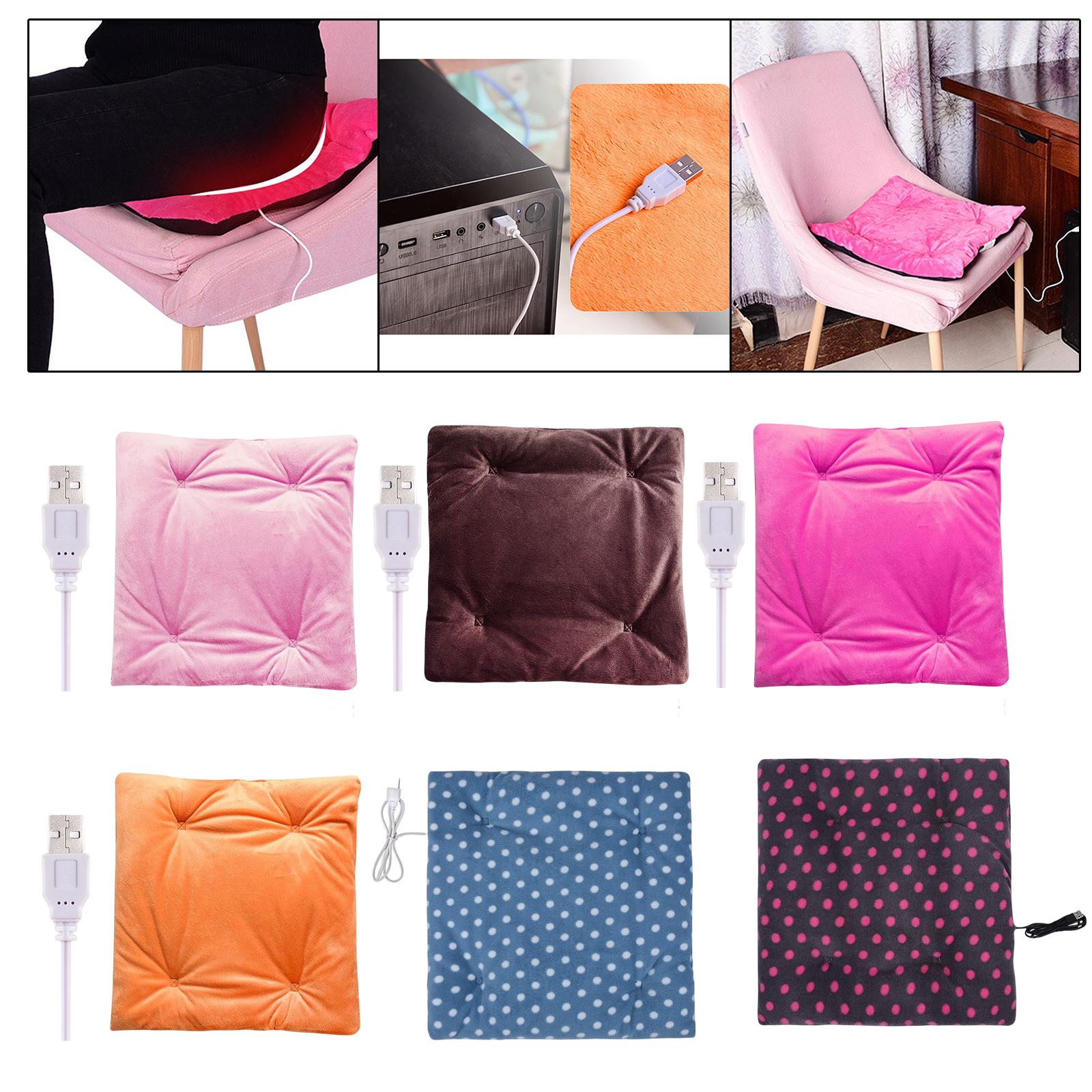 Electric Heating Pad Comfortable USB Warm for Car Bedroom  Pink