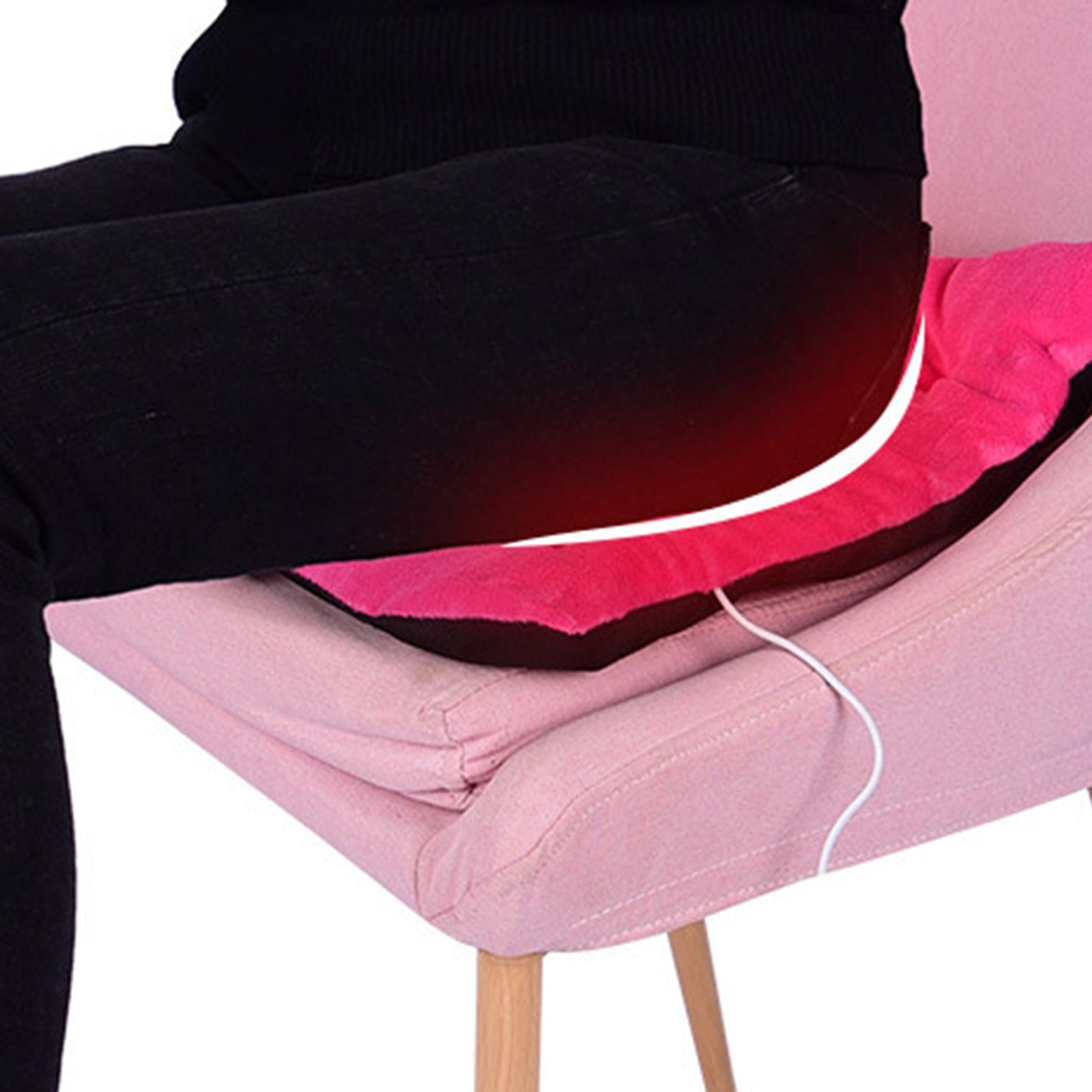 Electric Heating Pad Comfortable USB Warm for Car Bedroom  Rose Red