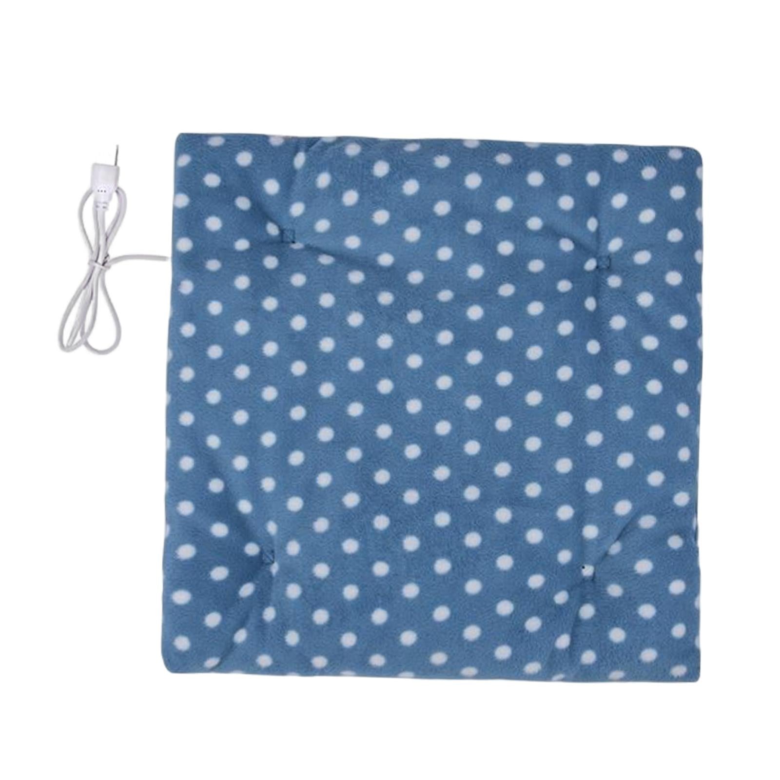Electric Heating Pad Comfortable USB Warm for Car Bedroom  Blue