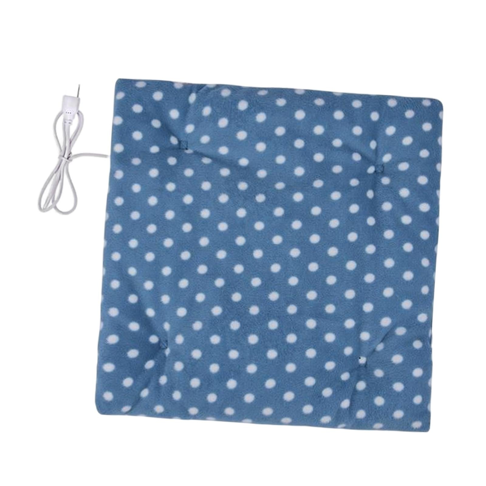 Electric Heating Pad Comfortable USB Warm for Car Bedroom  Blue