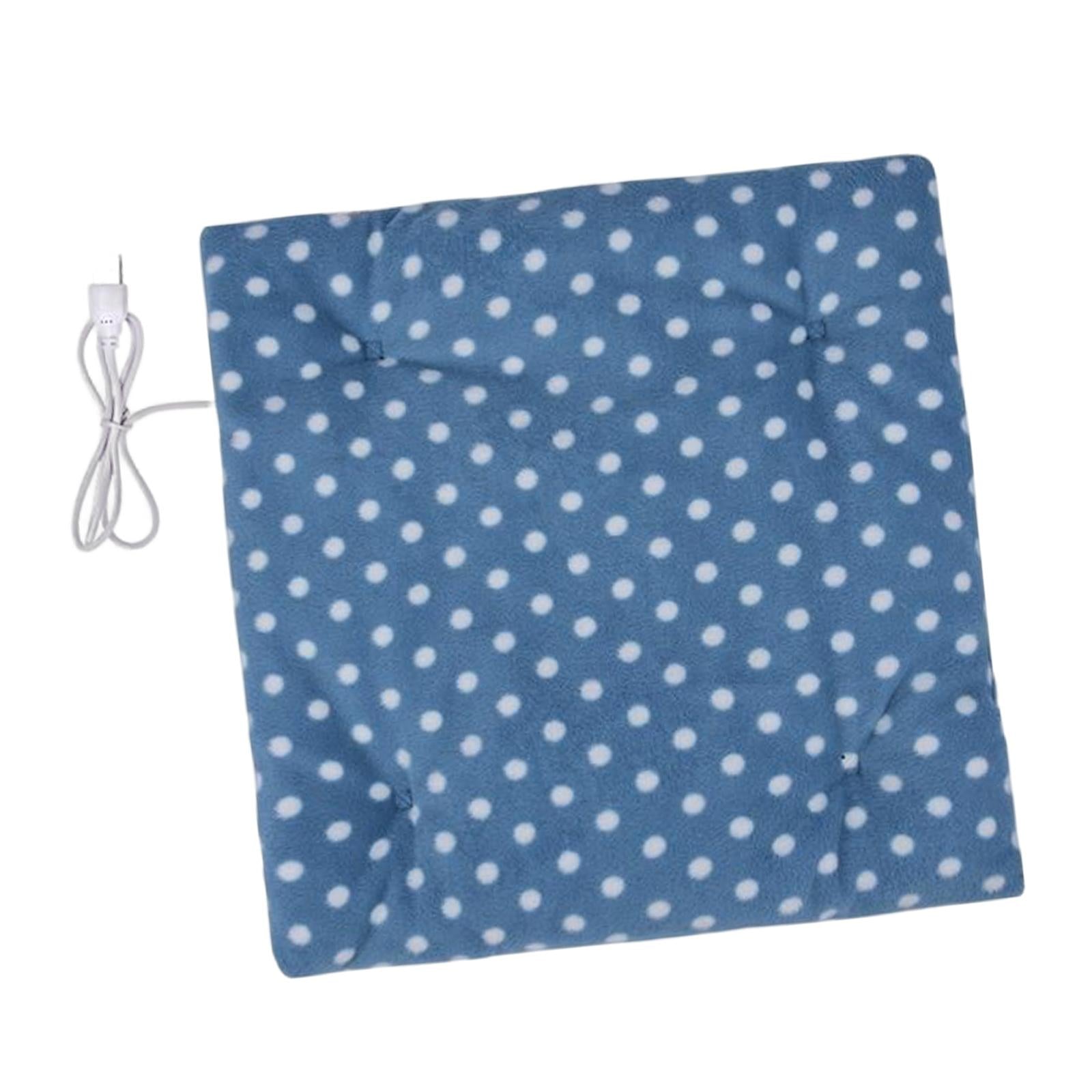 Electric Heating Pad Comfortable USB Warm for Car Bedroom  Blue