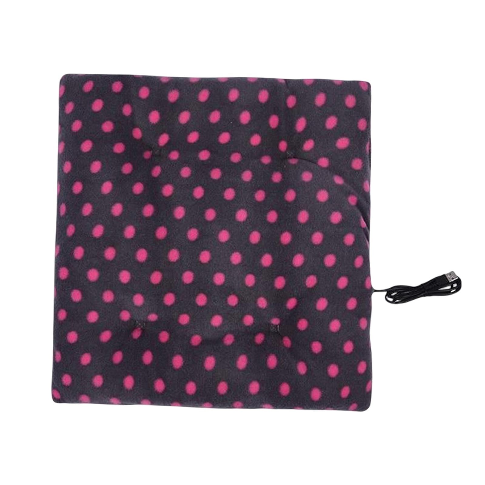 Electric Heating Pad Comfortable USB Warm for Car Bedroom  Black Pink
