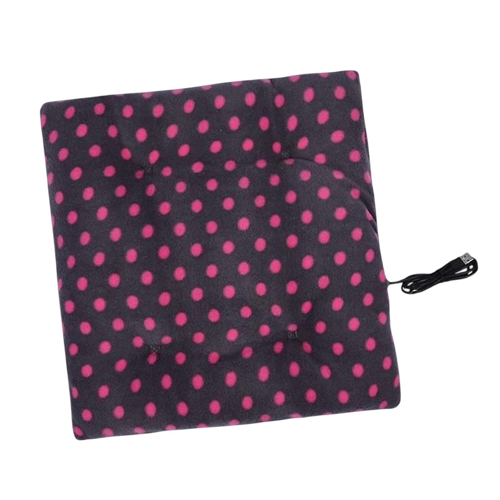 Electric Heating Pad Comfortable USB Warm for Car Bedroom  Black Pink