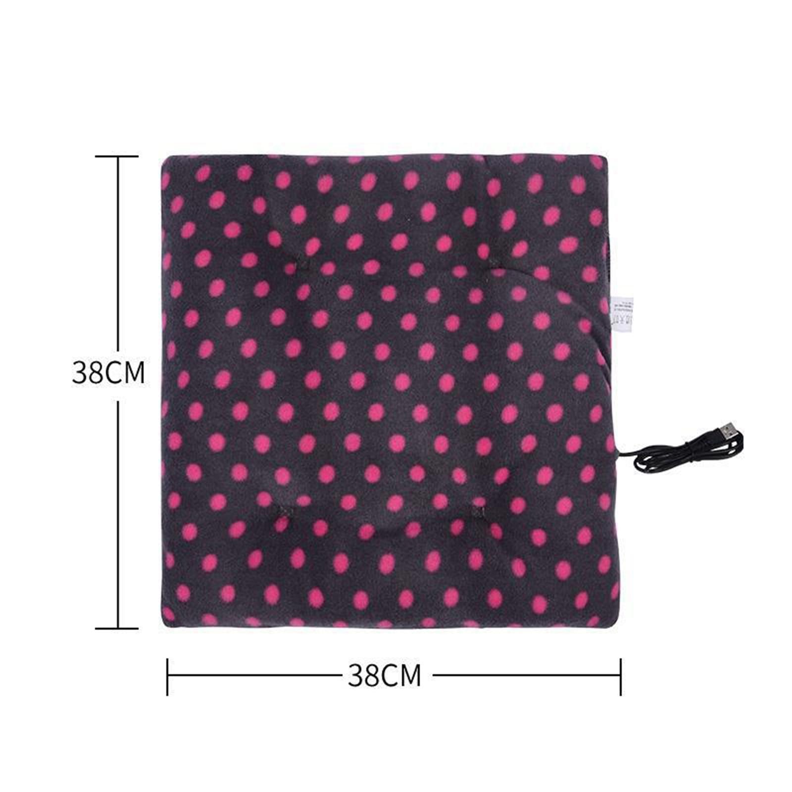 Electric Heating Pad Comfortable USB Warm for Car Bedroom  Black Pink