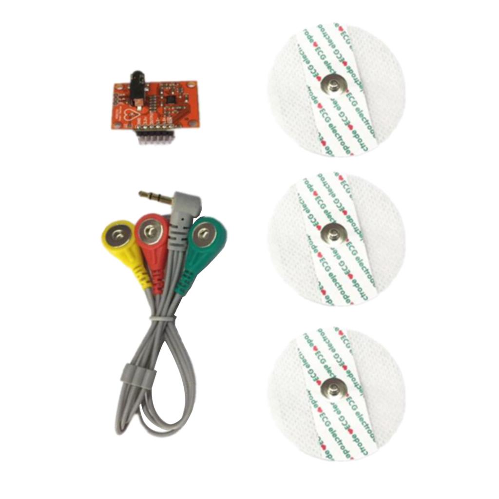AD8232 ECG Module Heart Monitoring Measurement Sensor Pulse Signal Board Set