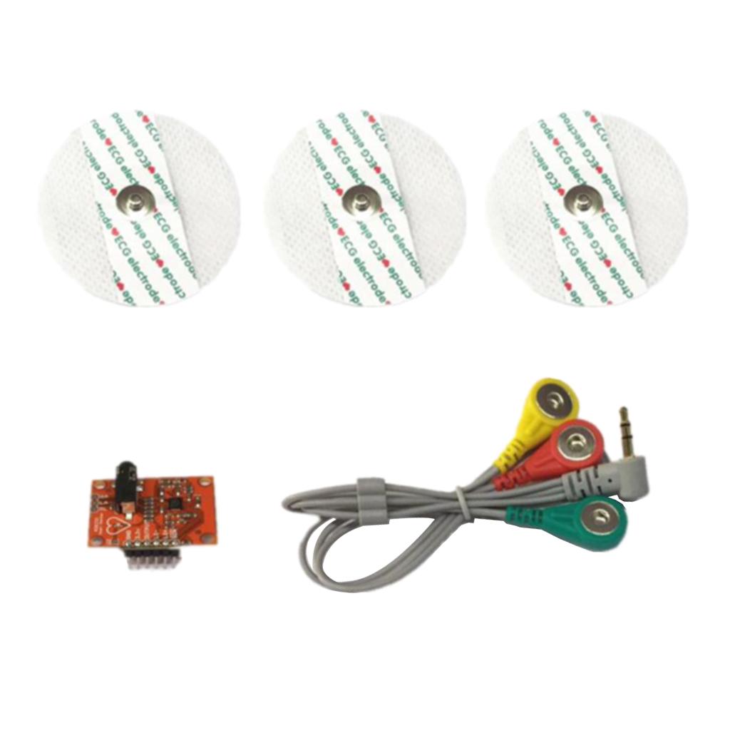 AD8232 ECG Module Heart Monitoring Measurement Sensor Pulse Signal Board Set