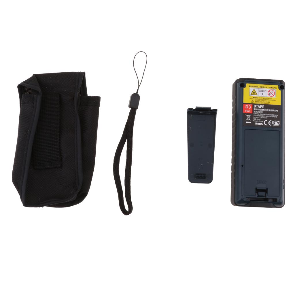 DTAPE Digital Hand-held Laser Distance Meter Range Finder Diastimeter D3 50M
