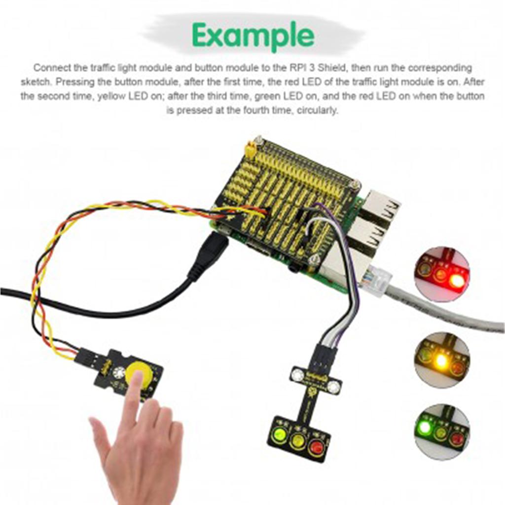 LED Railway Traffic Lights Light-Emitting Module for   Raspberry Pi