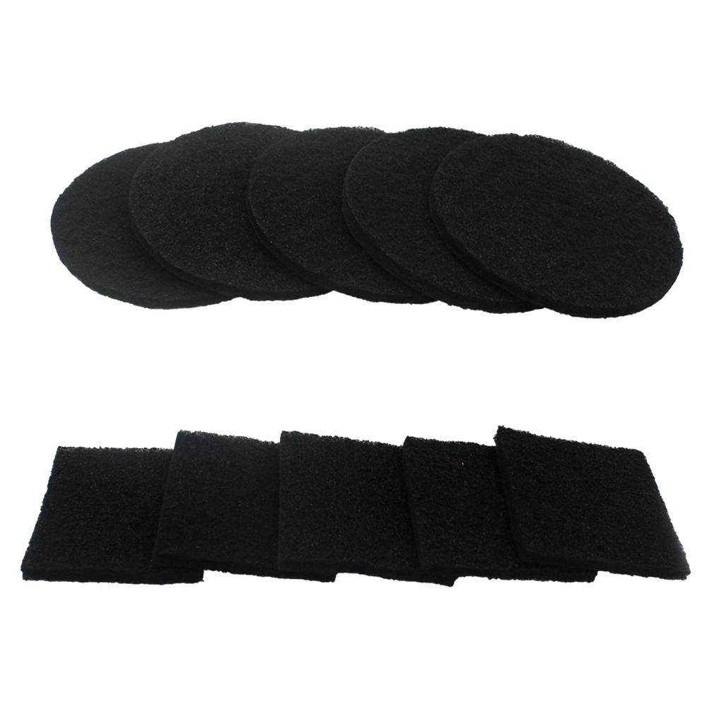 10 Pieces Activated Carbon Compost Bin Filter Refill Round and Square