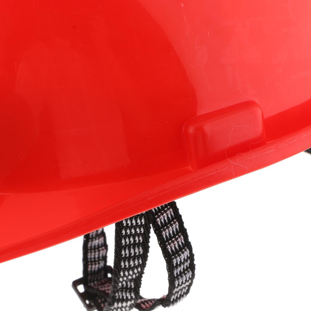 Solar Powered Safety Helmet Work Cap Hat Head Protect with Cooling Fan Red