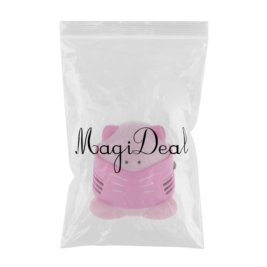 Mini Cat Table Dust Vaccum Cleaner Corner Desktop Home Office Dust Sweeper  Pink
