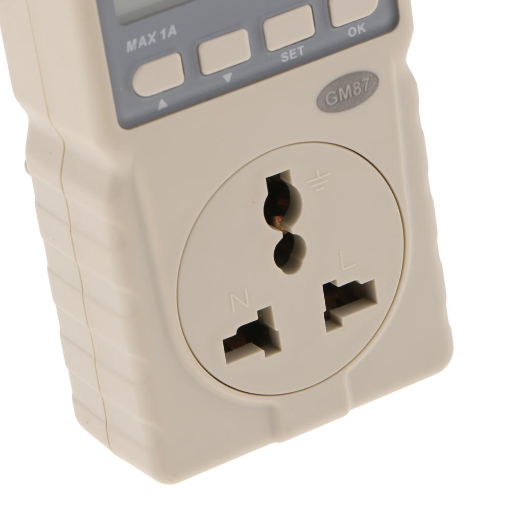 GM87 220V LCD Digital Power Energy Meter Power Factor Frequency Monitor