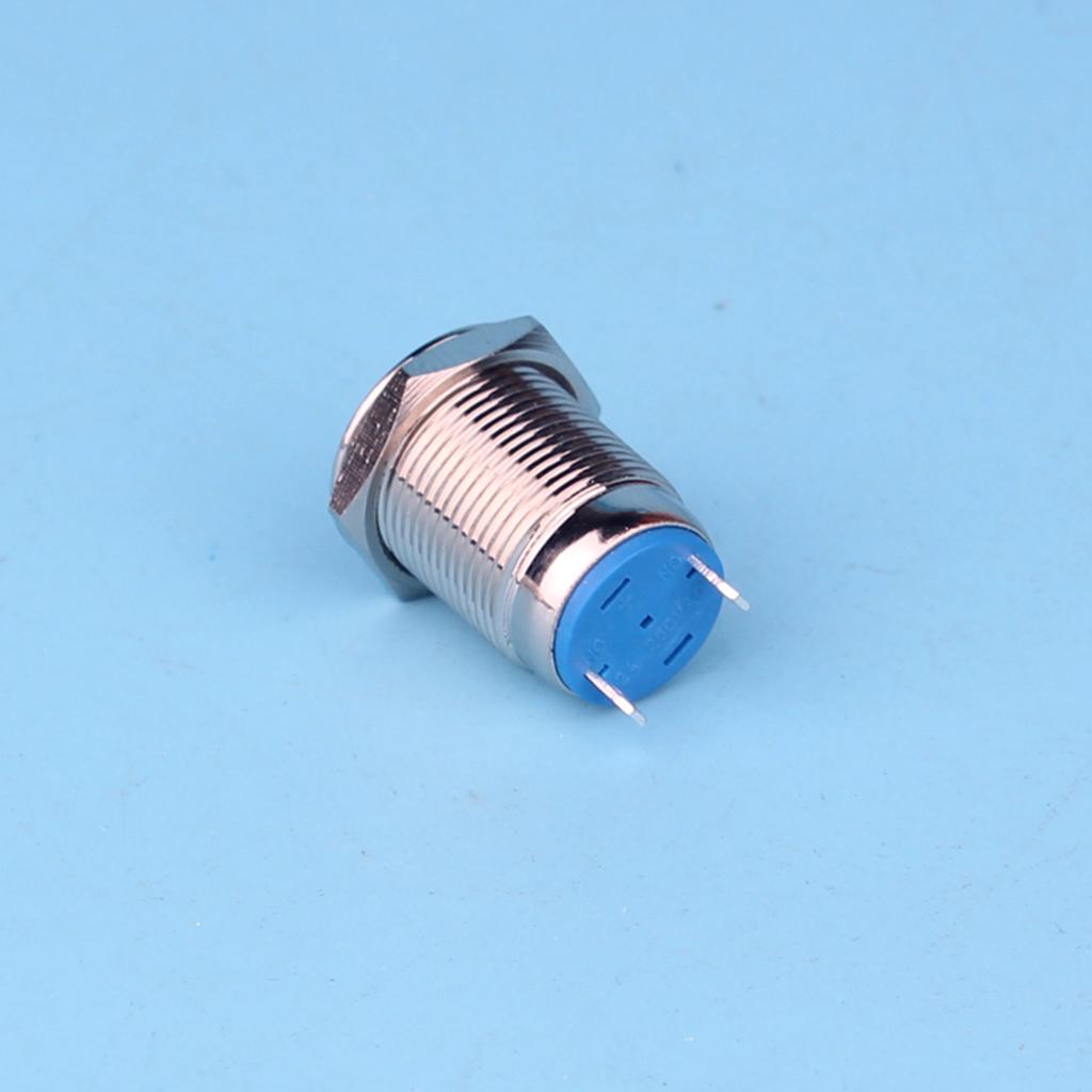 12mm 36V Momentary  Metal Push Button Switch Flat Head With Down Mark