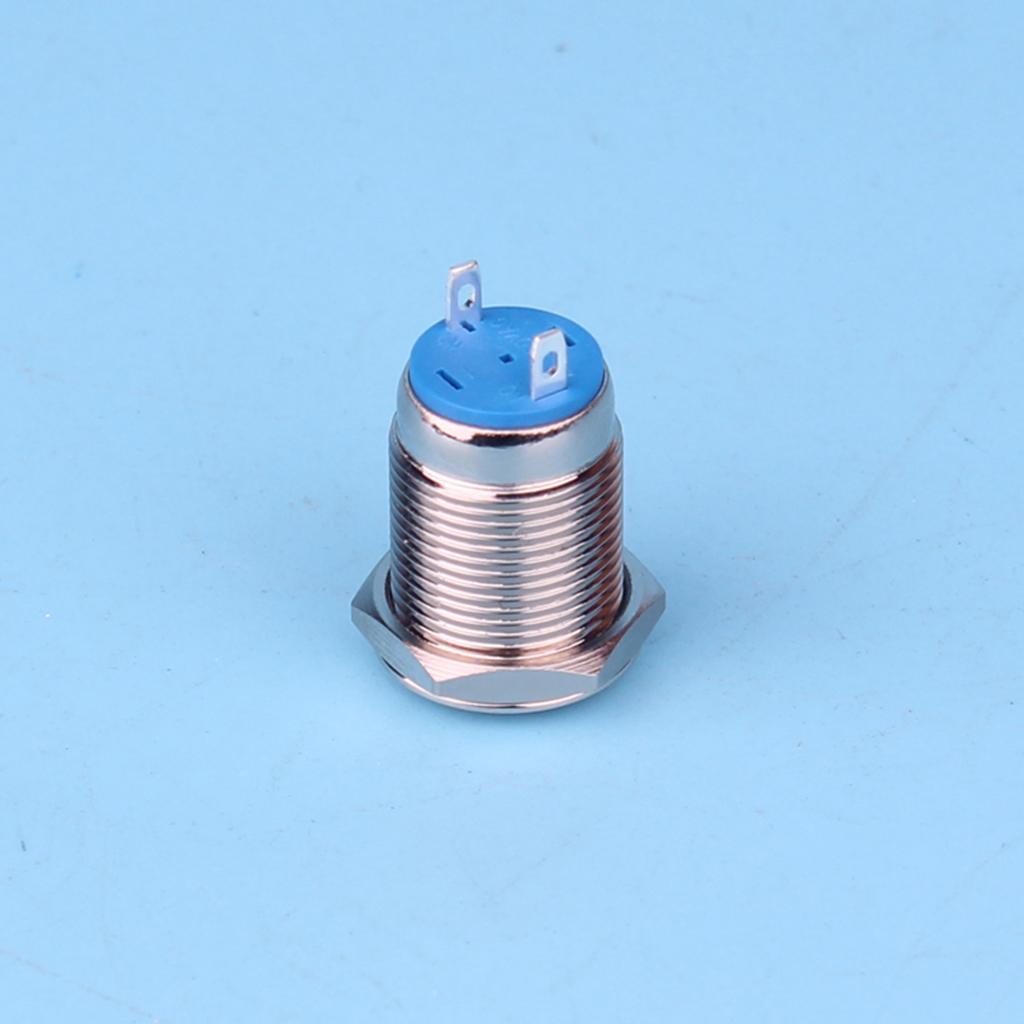 12mm 36V Momentary  Metal Push Button Switch Flat Head With Down Mark