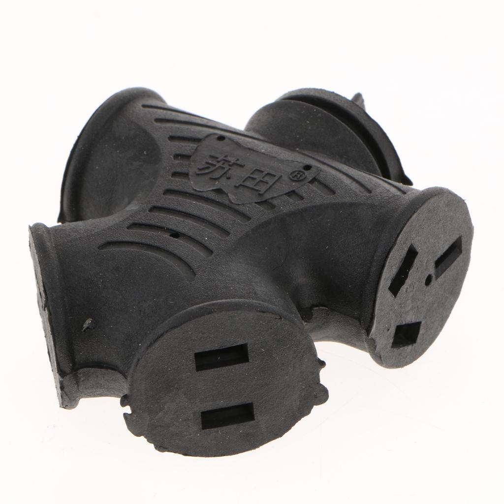 4 Plug Grounded Outlet Extender Surge Protector Grounded Adapter