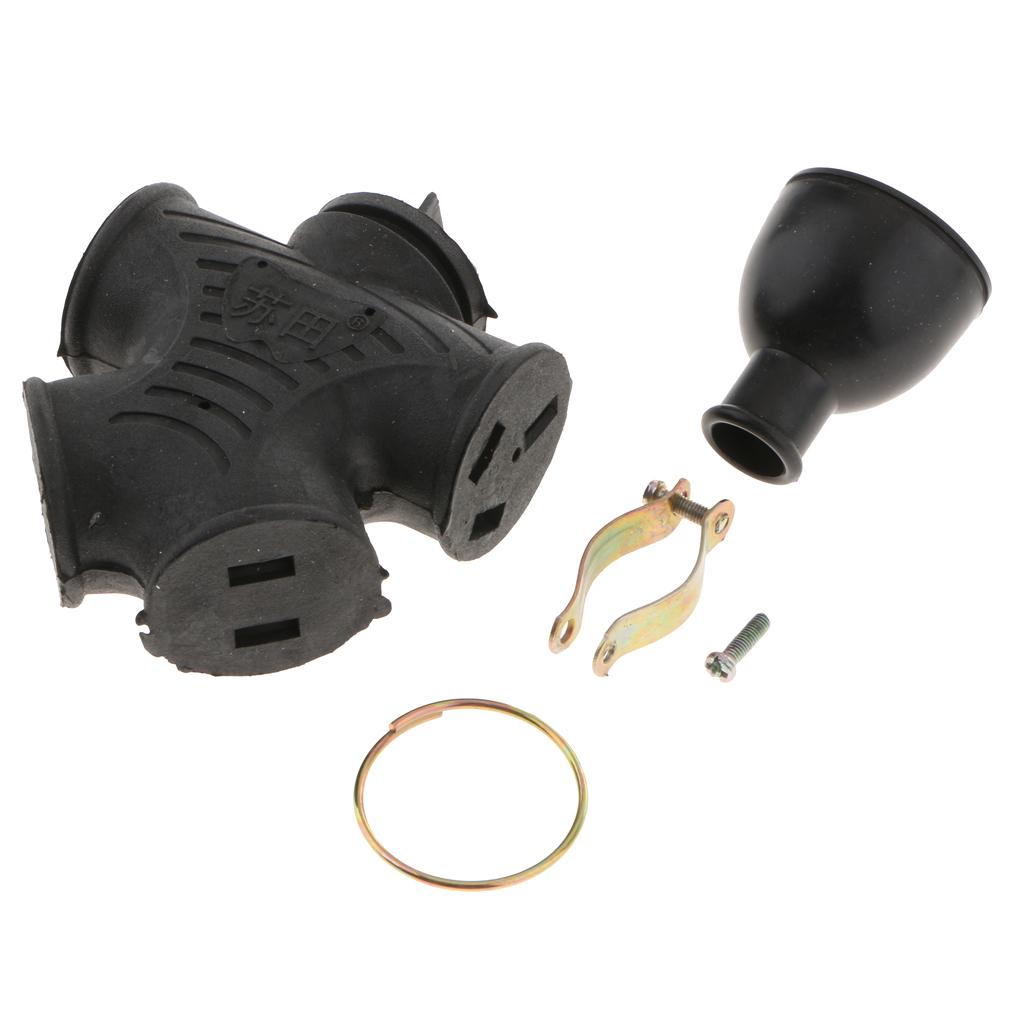 4 Plug Grounded Outlet Extender Surge Protector Grounded Adapter