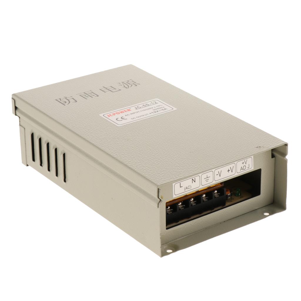 Rainproof and Dustproof LED Camera Switching Power Supply DC 12V 5A 60W