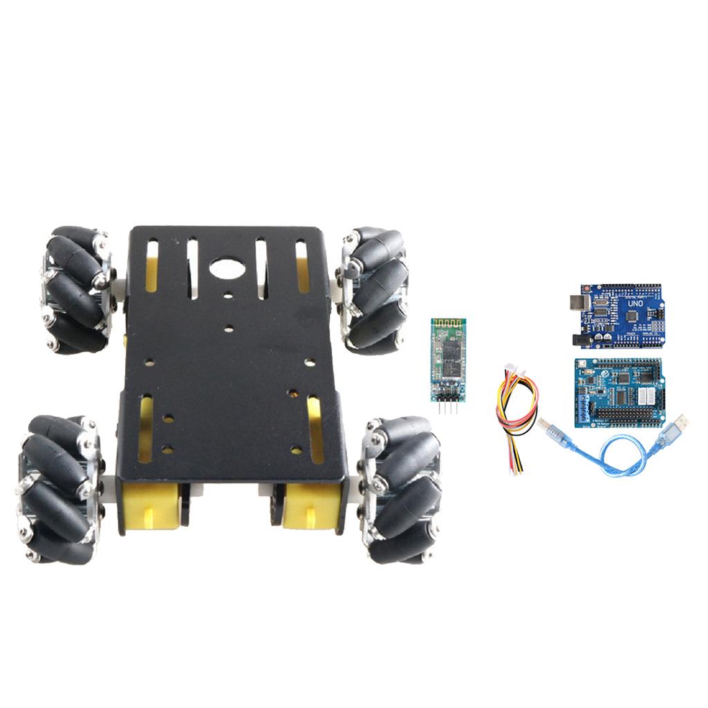 RC Robot Car Chassis with TT motor for Arduino Parts Bluetooth Black 1:120