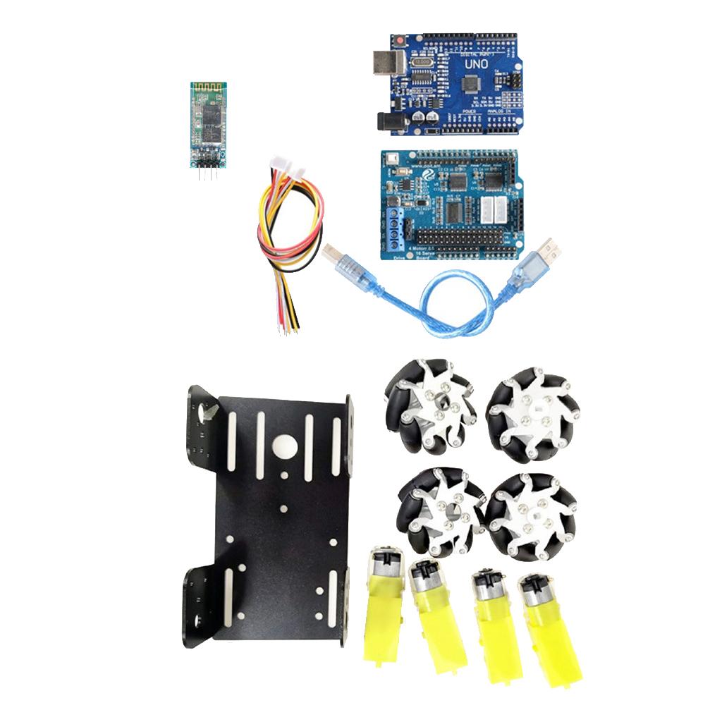 RC Robot Car Chassis with TT motor for Arduino Parts Bluetooth Black 1:120