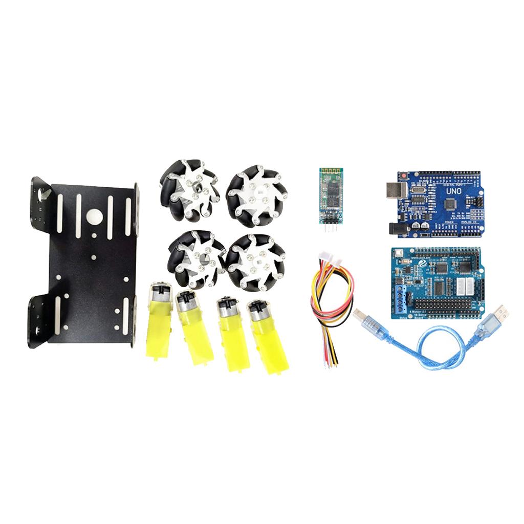 RC Robot Car Chassis with TT motor for Arduino Parts Bluetooth Black 1:120