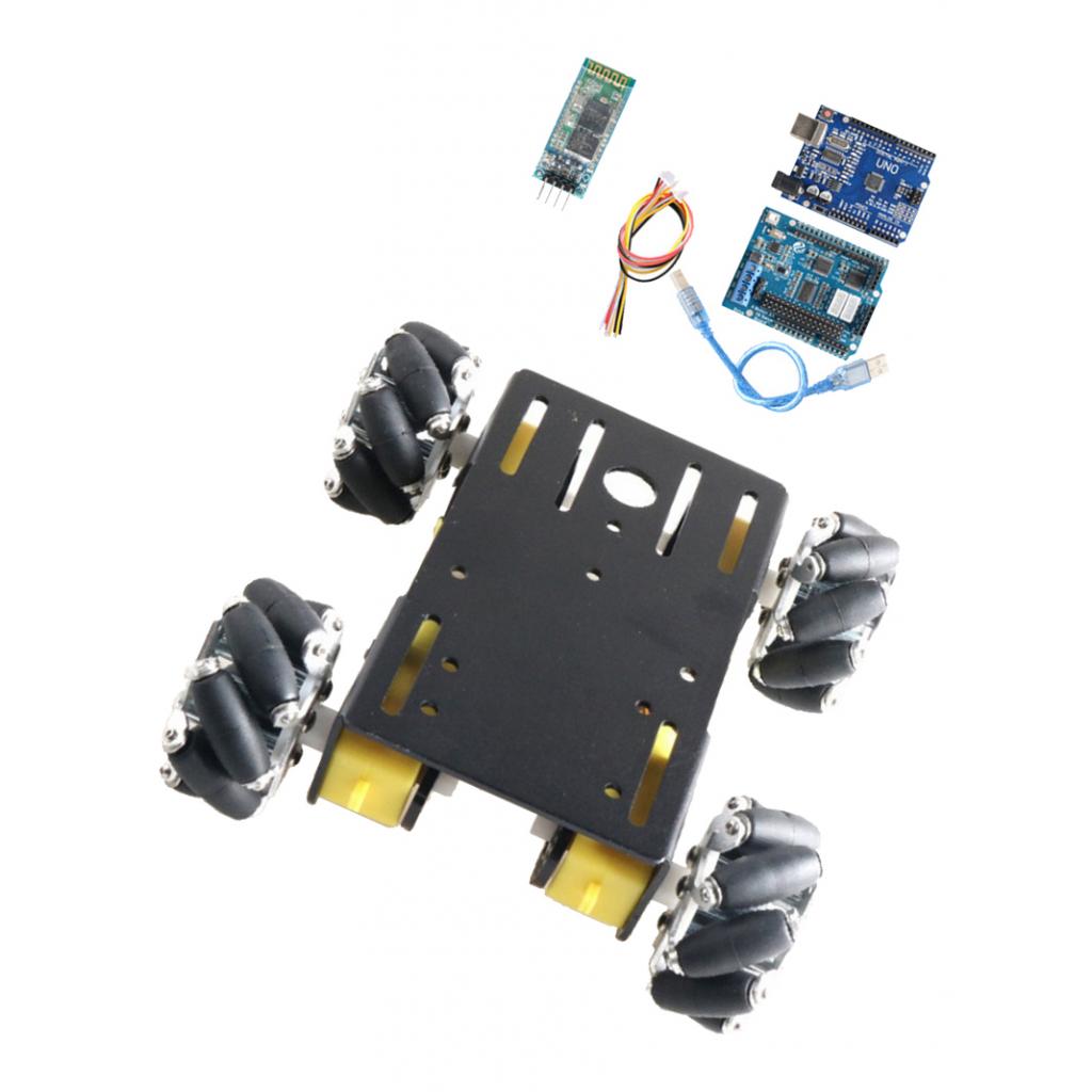 RC Robot Car Chassis with TT motor for Arduino Parts Bluetooth Black 1:120