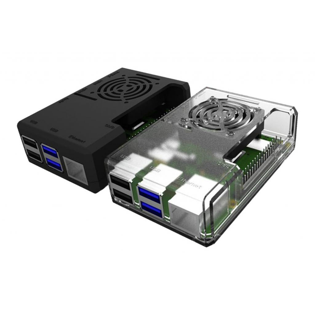 ABS Plastic Cooling Fan Protection Case Cooling Shell for Raspberry Pi 4B