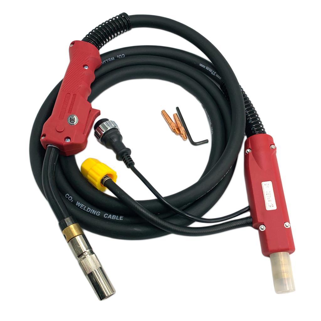 Welder Machine Welding Torch Euro Central Plug Connector Adaptor 350A 3M Red