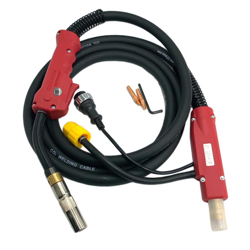 Welder Machine Welding Torch Euro Central Plug Connector Adaptor 350A 3M Red