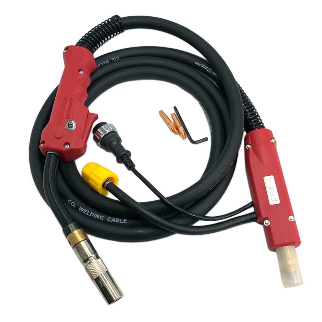 Welder Machine Welding Torch Euro Central Plug Connector Adaptor 350A 3M Red