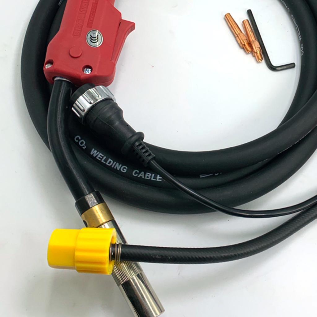 Welder Machine Welding Torch Euro Central Plug Connector Adaptor 350A 3M Red