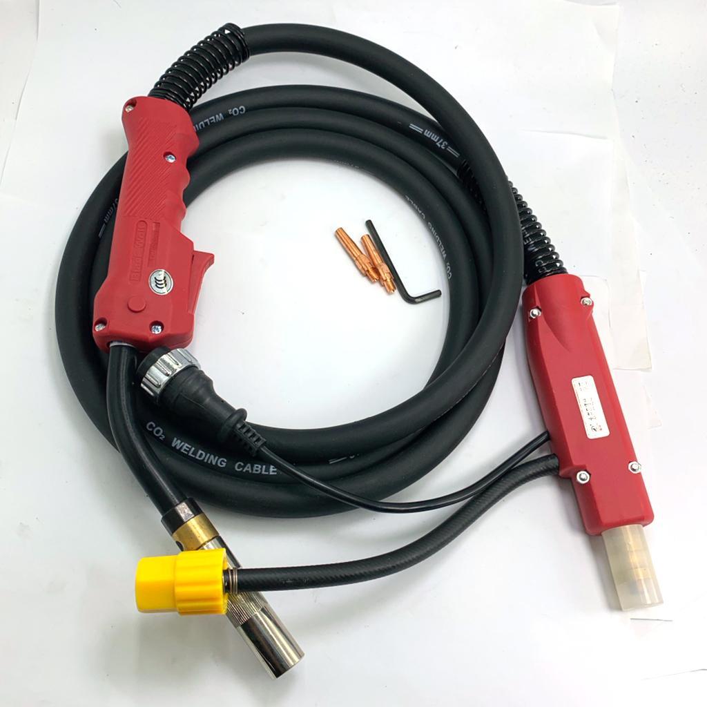 Welder Machine Welding Torch Euro Central Plug Connector Adaptor 350A 3M Red