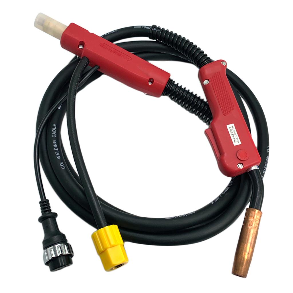 Welder Machine Welding Torch Euro Central Plug Connector Adaptor 180A 3M