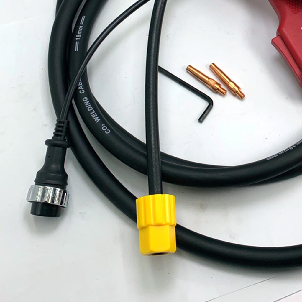 Welder Machine Welding Torch Euro Central Plug Connector Adaptor 180A 3M