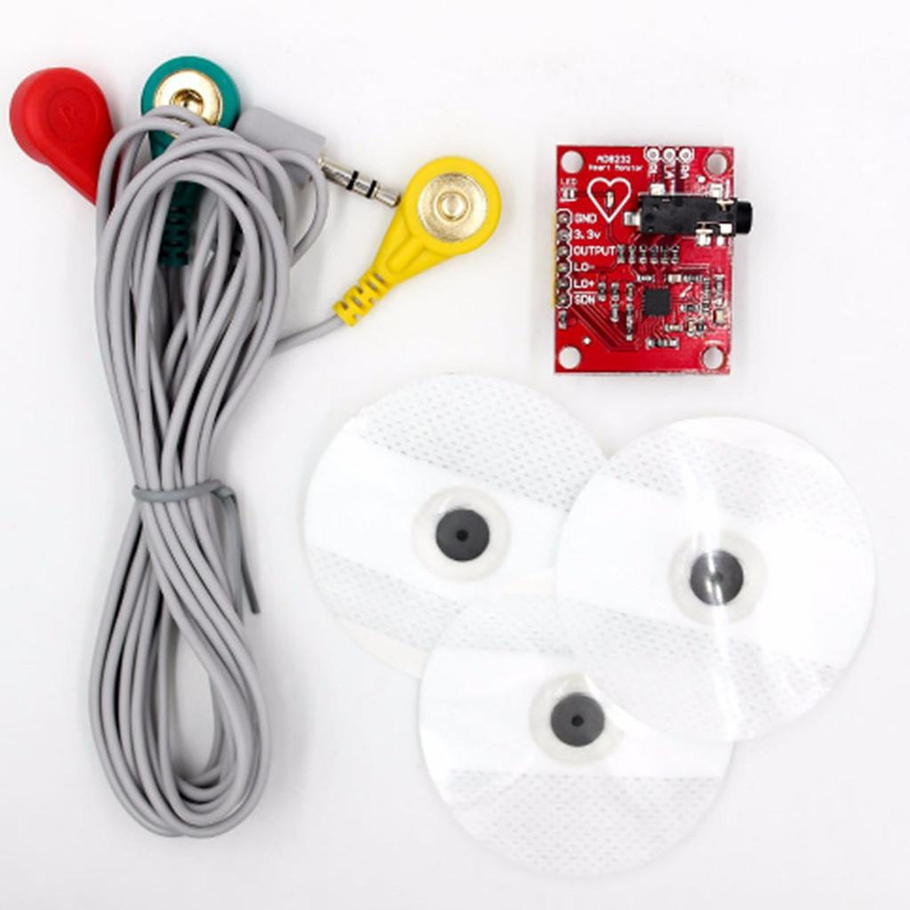 AD8232 ECG Module Heart Monitor Measurement Sensor Pulse Signal Board Set