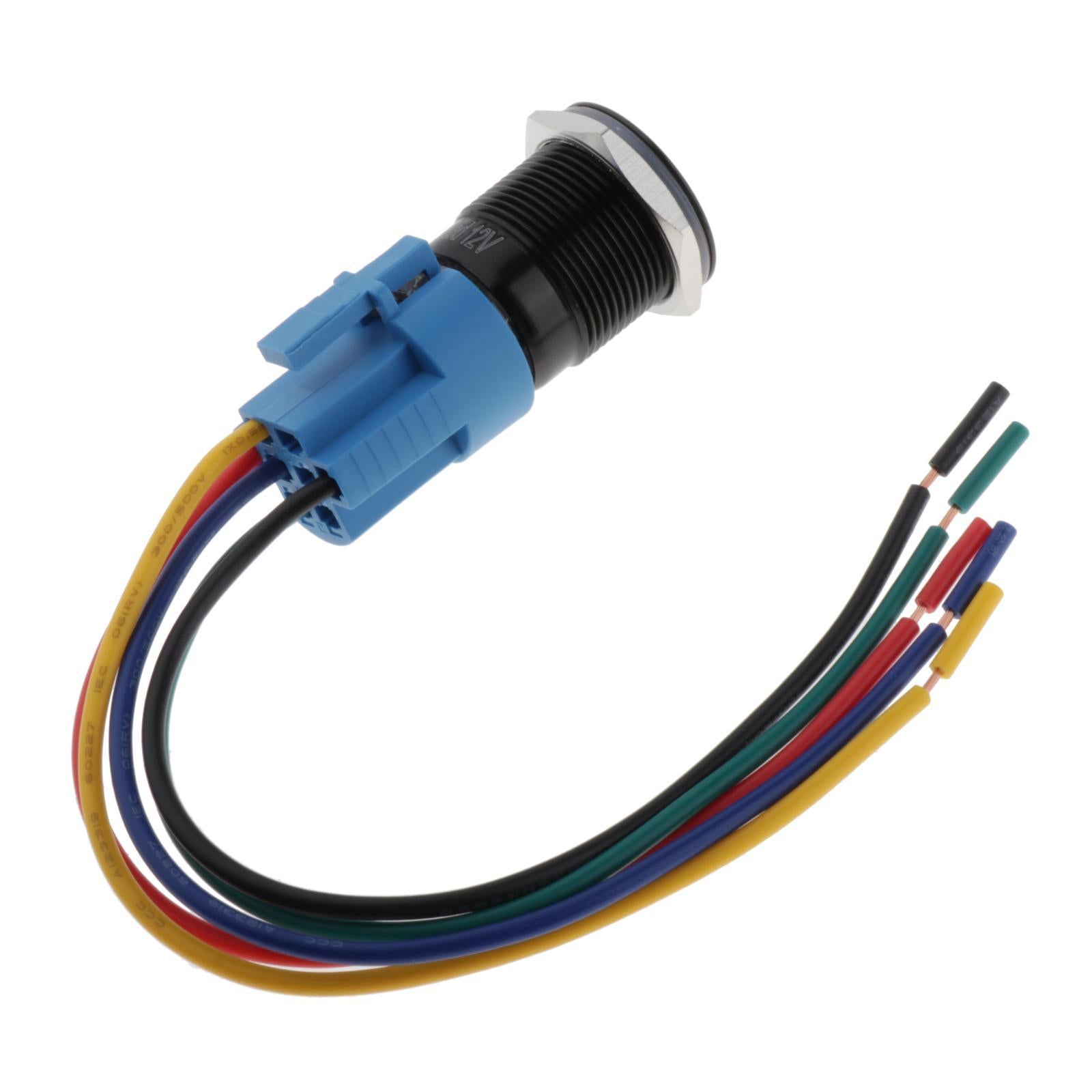 12V Red LED Power Button Latching Switch Push Button Starter Switch On/Off