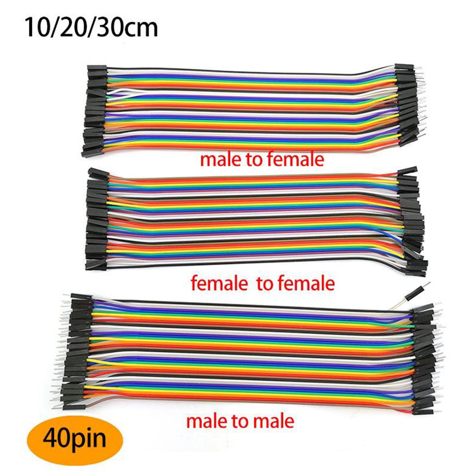 Dupont Jumper Wire Breadboard Jumper Wire Assorted Kit 40pcs M to M 20cm
