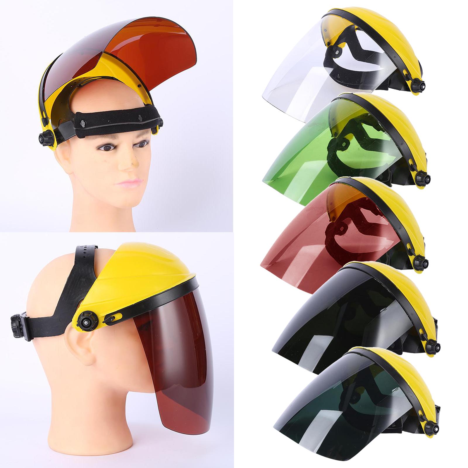 Protective Shield Head-Mounted Face Eye Shield Screen Grinding Clear